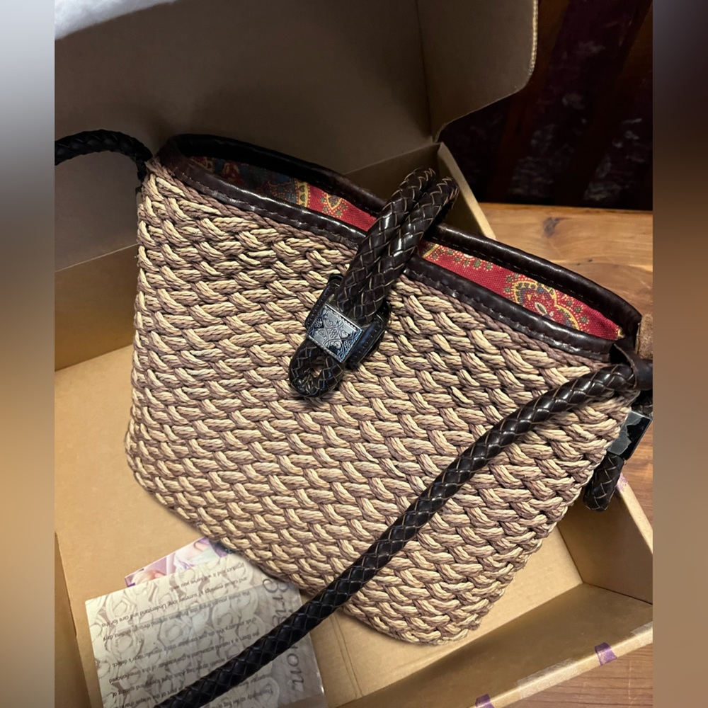 Brighton rattan shoulder bag